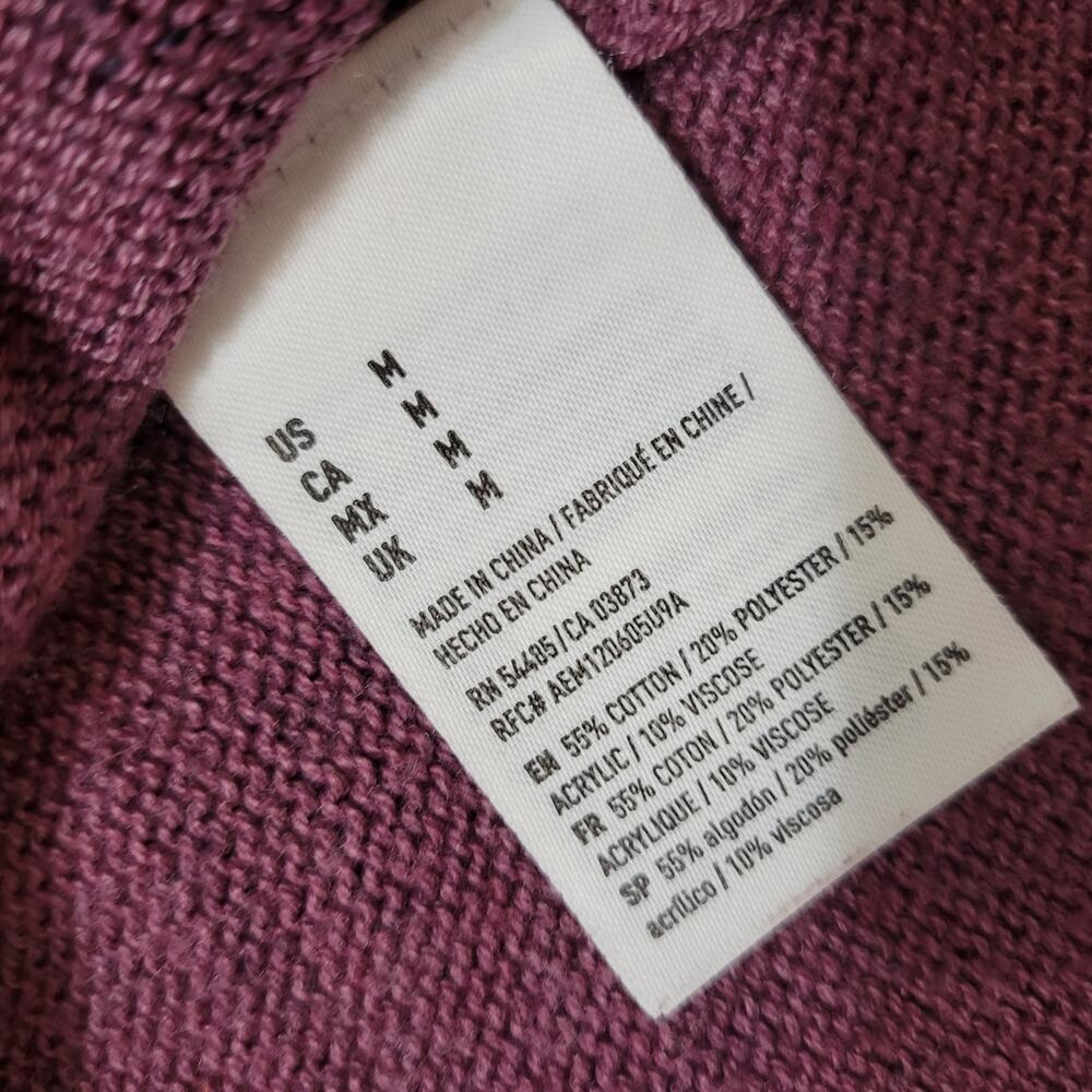 American Eagle Knit Sweater Womens Medium Ombrea Beige‎ Pink Criss Cross V Neck - Picture 8 of 10